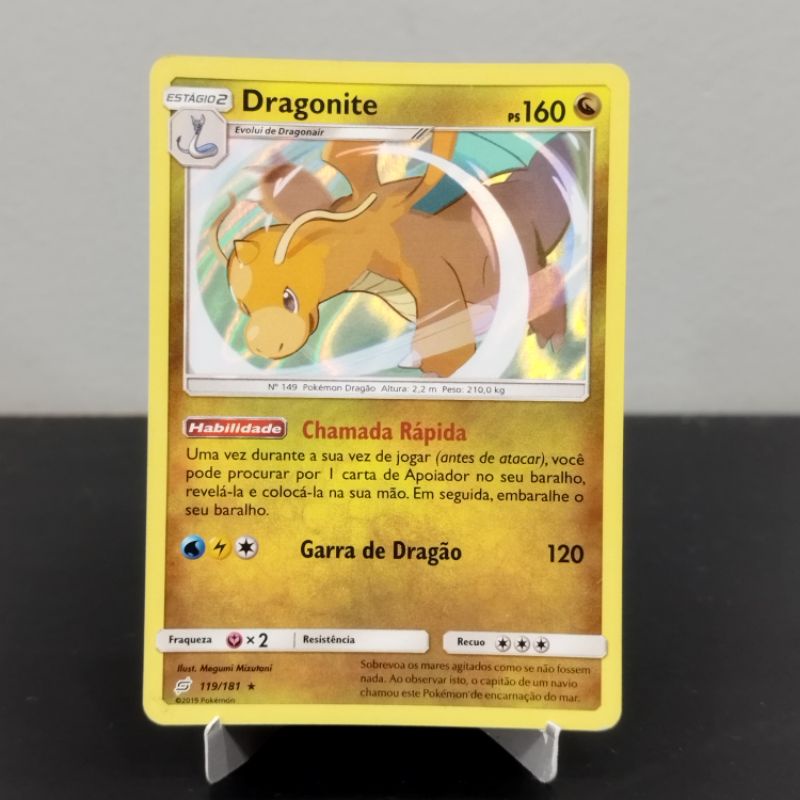 Carta Pokémon Original Dragonite Foil 119/181 | Shopee Brasil
