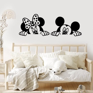 Adesivo De Parede Quarto Infantil Minnie e Mickey Espiando