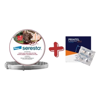 Kit Seresto Coleira Antipulgas Cães acima de 8kg + Vermífugo Printel Plus 4 Comprimidos em Oferta na Shopee