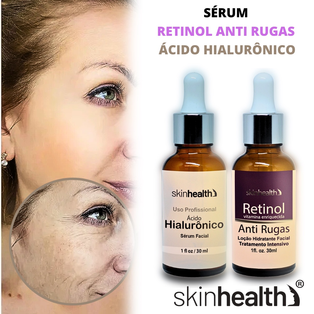 Retinol E Ácido Hialurônico Skincare Skinhealth 30ml | Shopee Brasil