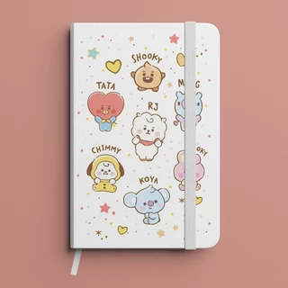 Caderneta K-Pop BTS BT21 com Pauta
