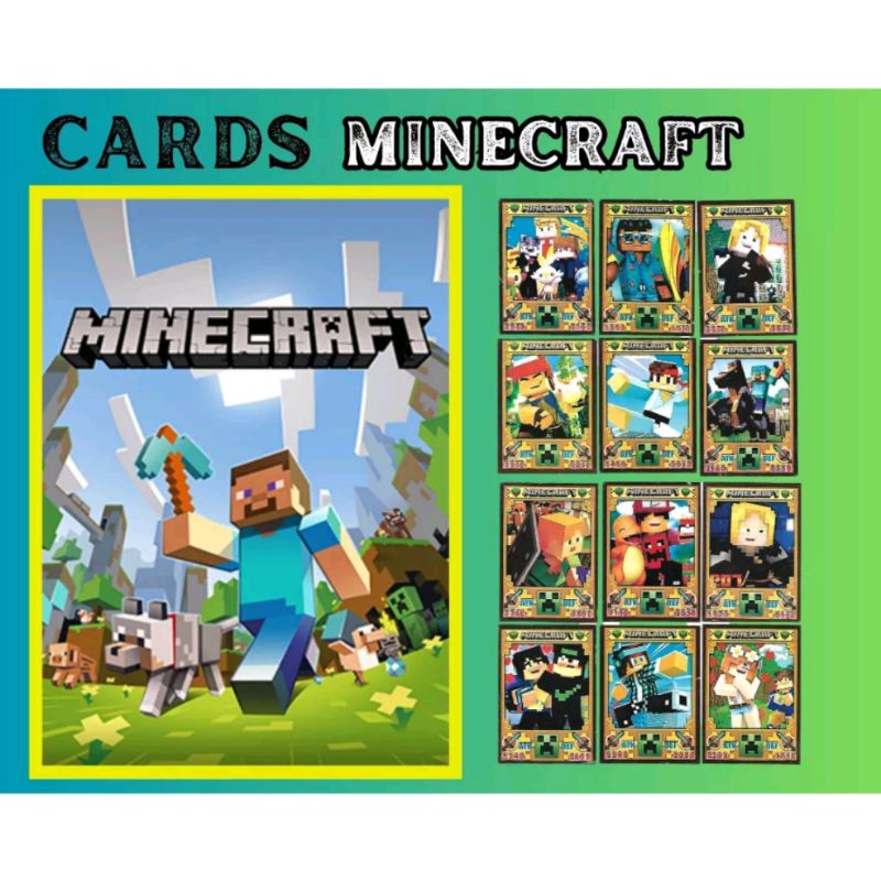 Album Minecraft 50 Figurinhas & 1 Album Gratuito.