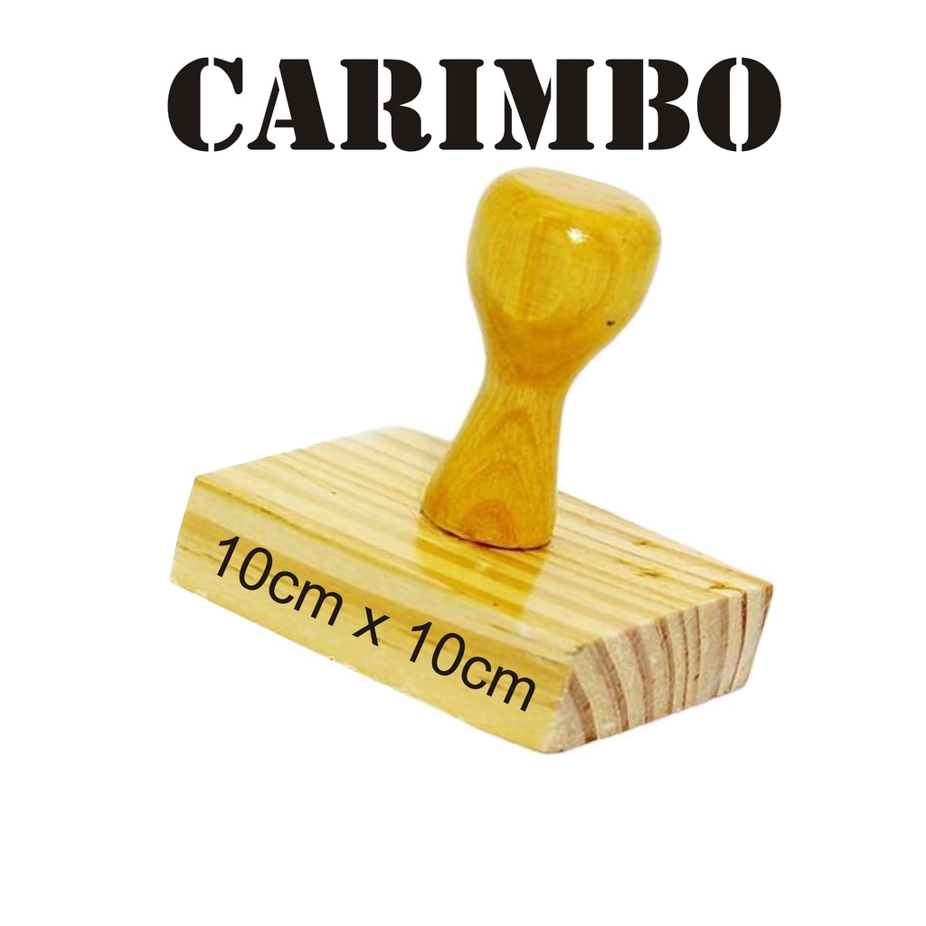 Carimbo Personalizado 10cm x 10cm, CARIMBO DE MADEIRA ARTESANAL ...