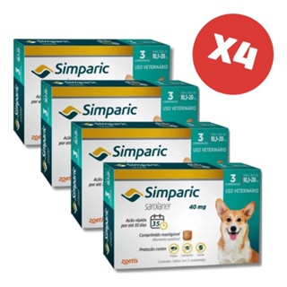 Simparic 120mg (40,1kg/60kg) c/ 1comp - Zoetis - Antipulga e