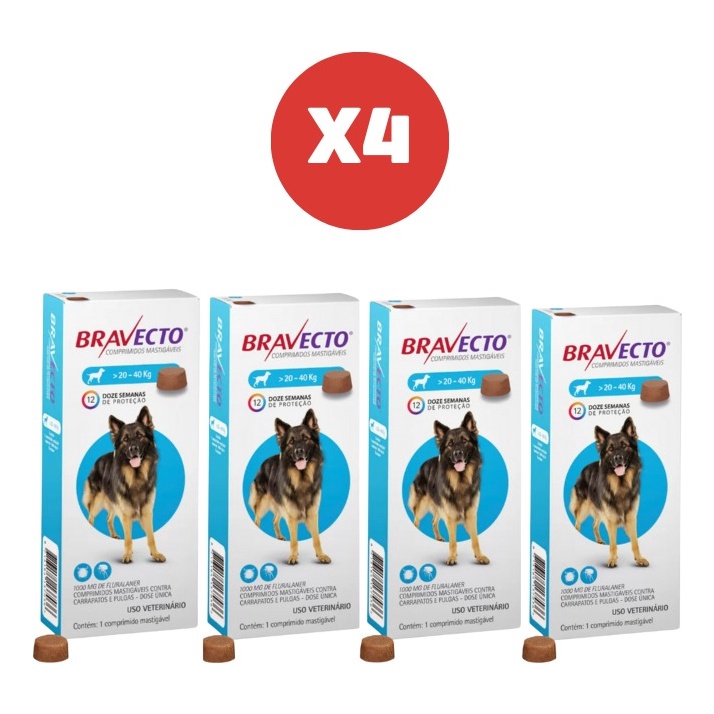 Bravecto Transdermal Cães de 4.5 até 10kg Bravecto para Cães, 4.5