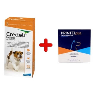 Kit Credeli Antipulgas 3 Comprimidos Cães de 5,5 a 11kg + Vermífugo Printel Plus 4 Comprimidos em Oferta na Shopee