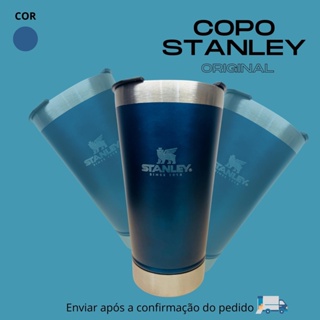 COPO STANLEY CROMADO TAMPA ABRIDOR 420ml - AZUL COM ROSA - Hipermidia Info  & Sublimação