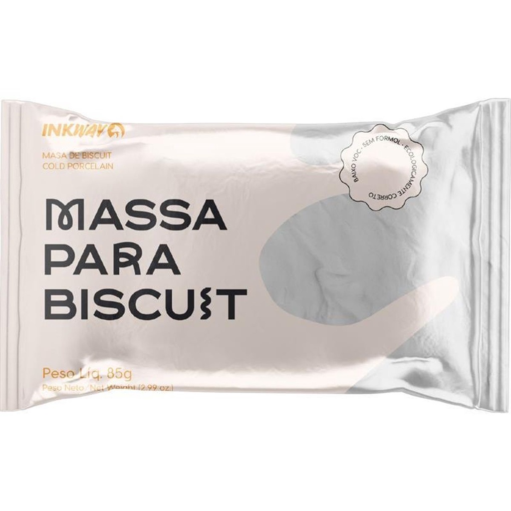 Massa de Porcelana Fria Biscuit 85g Branco da Ink Way em Embalagem com 10  unidades - Produto de Alta Qualidade para Artesanato