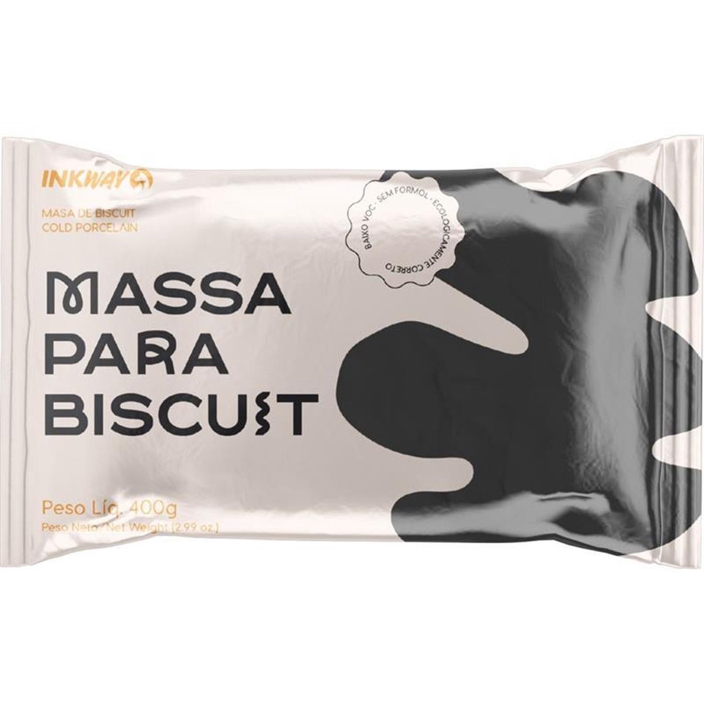 Massa de Porcelana Fria Biscuit 400g Preto da Marca Ink Way - Ideal ...