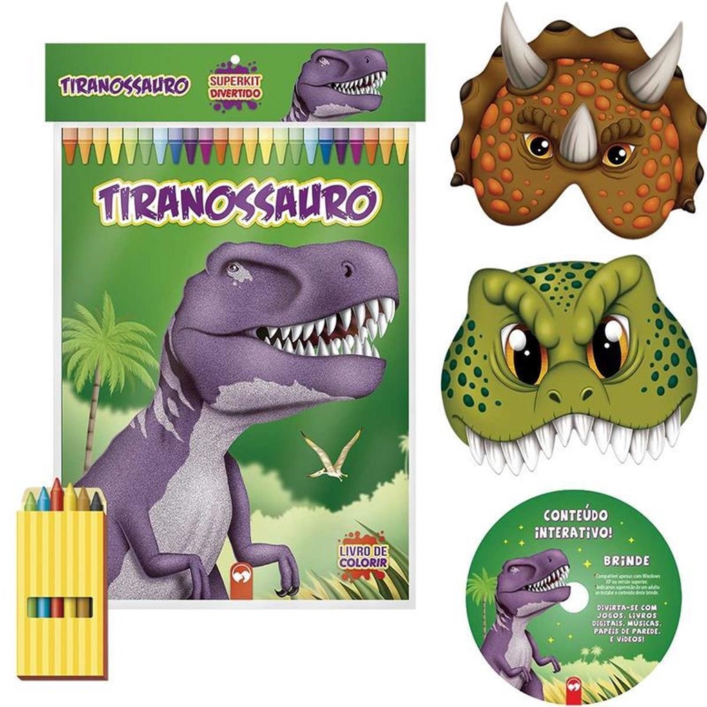 Vale Das Letras: Livro Infantil para Colorir Super Kit Dinossauros