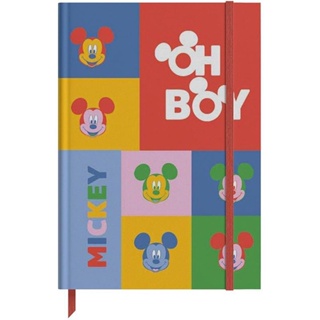 Caderneta Mickey Culturama com Elástico, 64 Folhas, Medidas 14,5x10cm - Disponível em Unidades