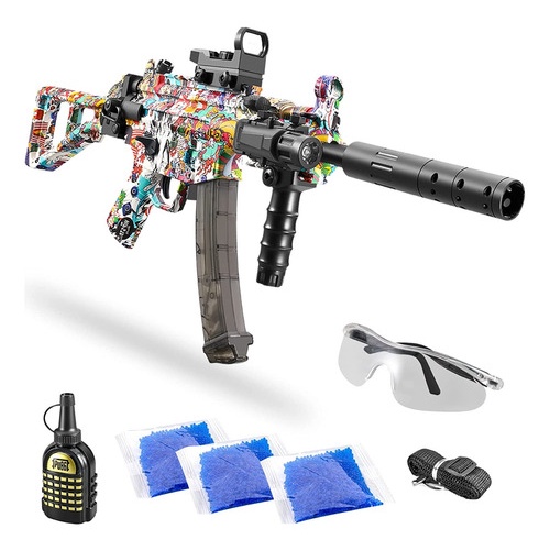 Arminha De Brinquedo Mp5k, 30k Municoes - Balas De Gel Brinquedo