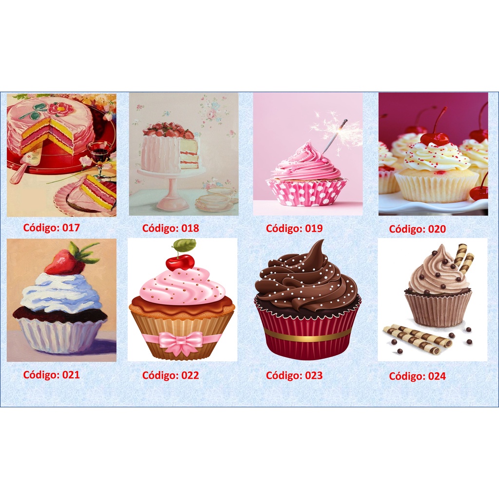 Placa Decorativa em MDF Bolo Cupcake Vintage - Gorila Clube