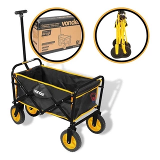 Carrinho Dobrável Com Bolsa Lona Removível Depósito Feira 60kg Vonder Oferta