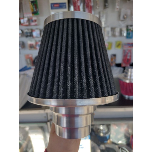 FILTRO DE AR ESPORTIVO DUPLO FLUXO 3 MEDIDAS C/ ABRAÇADEIRA