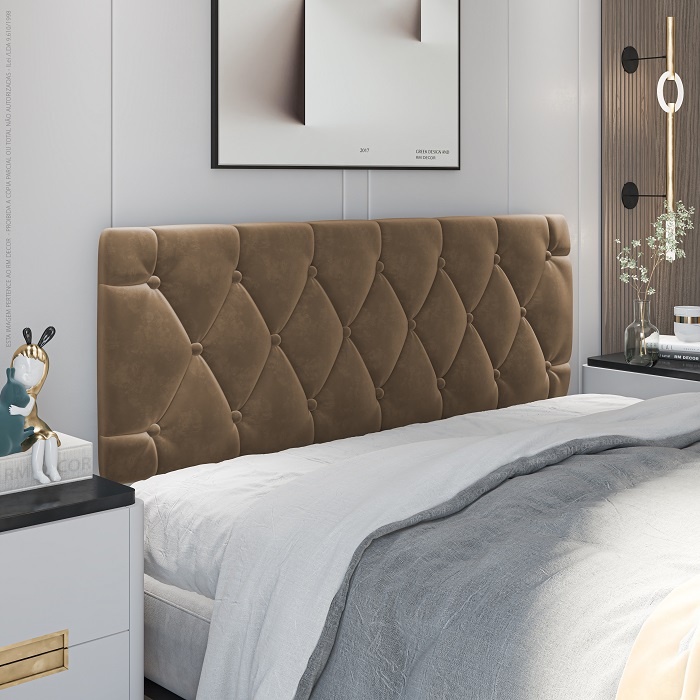 Cabeceira cama box Paris - Estofada - Vários Cores