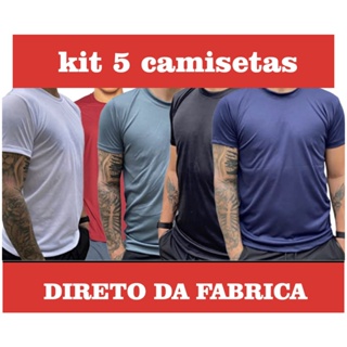 kit 5 Camiseta dryfit Treino Academia Corrida Masculina Feminina Promoção Pronta Entrega
