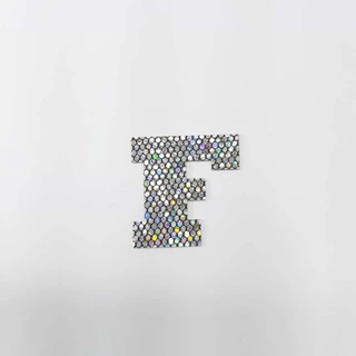 Letra F Termocolante 3,5cm Holográfica Prata a unidade 6899 001 - 349Q1