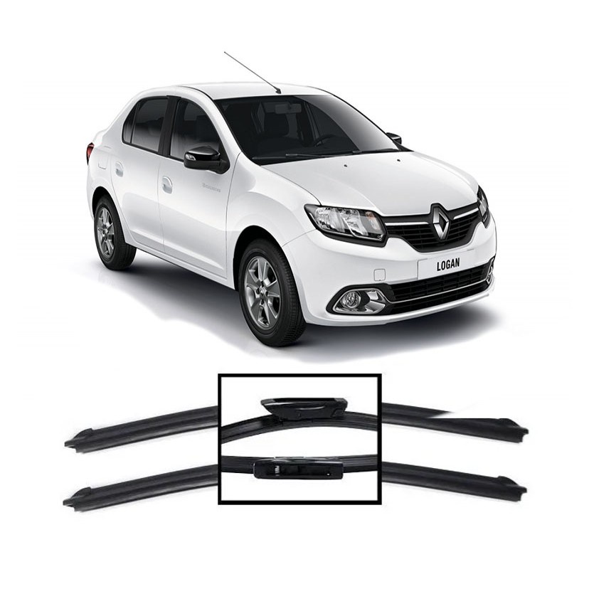 Par Palhetas Limpador De Parabrisa Dianteiro Para Renault Logan 2014 2015 2016 2017 2018 2019 2020 2021 2022
