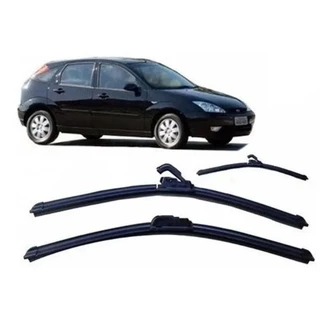 Kit de 3 Palhetas para Limpador de Parabrisa Dianteiro + traseiro para Focus 2000 2001 2002 2003 2004 2005 2006 2007