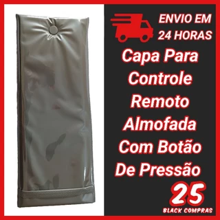 Capa Para Controle Remoto Almofadada Com Botão De Pressão