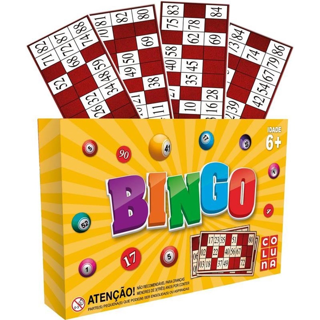 Jogo Bingo Coluna 24 Cartelas – Papelaria Castelo