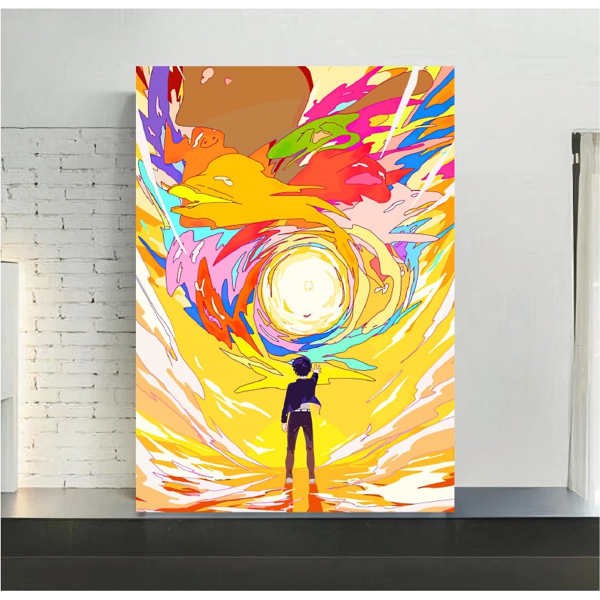 Quadro de mdf poster moldura, Mangá, Anime, Mob Psycho | Shopee Brasil