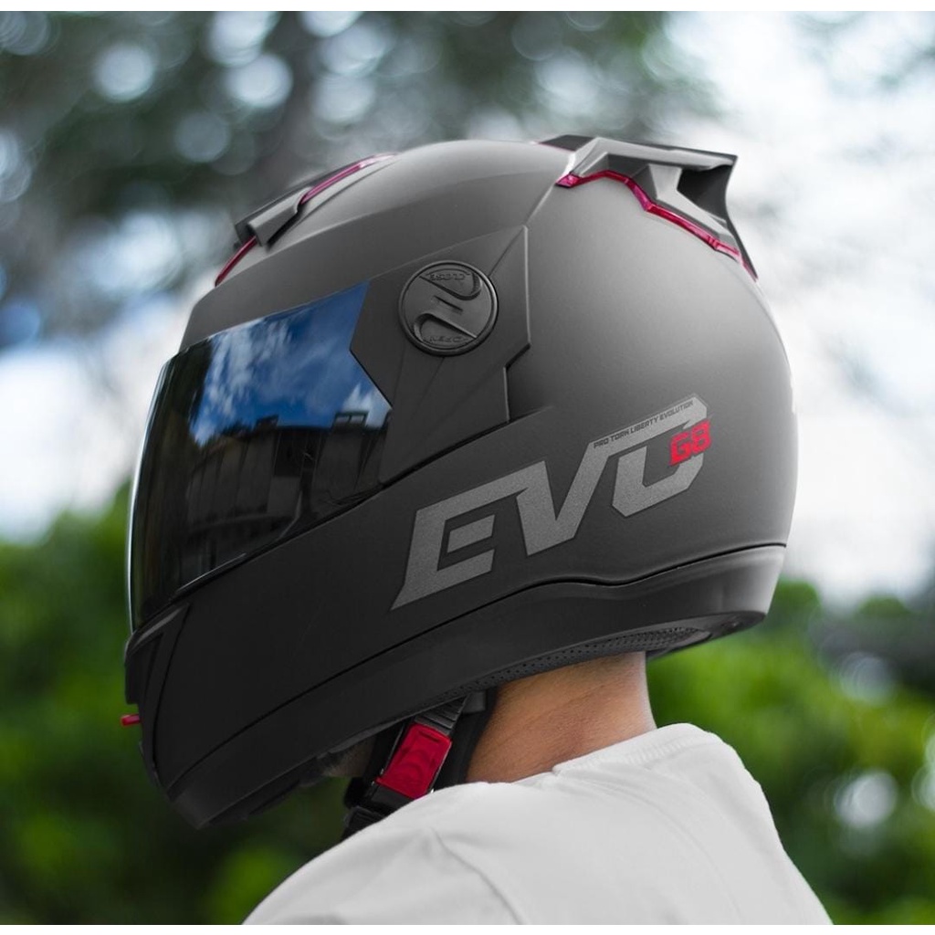 Capacete Fechado Evolution G8 com Viseira Fume Envio em 24 horas Para Motoqueiro Moto Boy Motociclista Masculino Feminino Tamanho 62 60 58 e 56 Lançamento Oferta Promoção Vermelho Branco Pink Rosa Azul Verde Turquesa Preto Brilhante