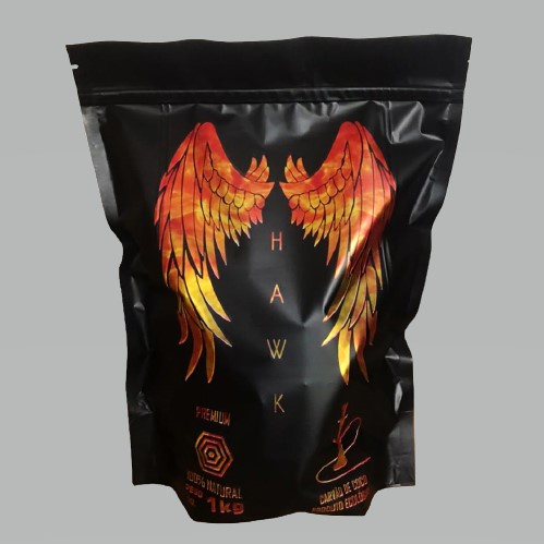 Carvão Náutico HAWK 1KG: Compacto e Duradouro para Seu Churrasco na Lancha