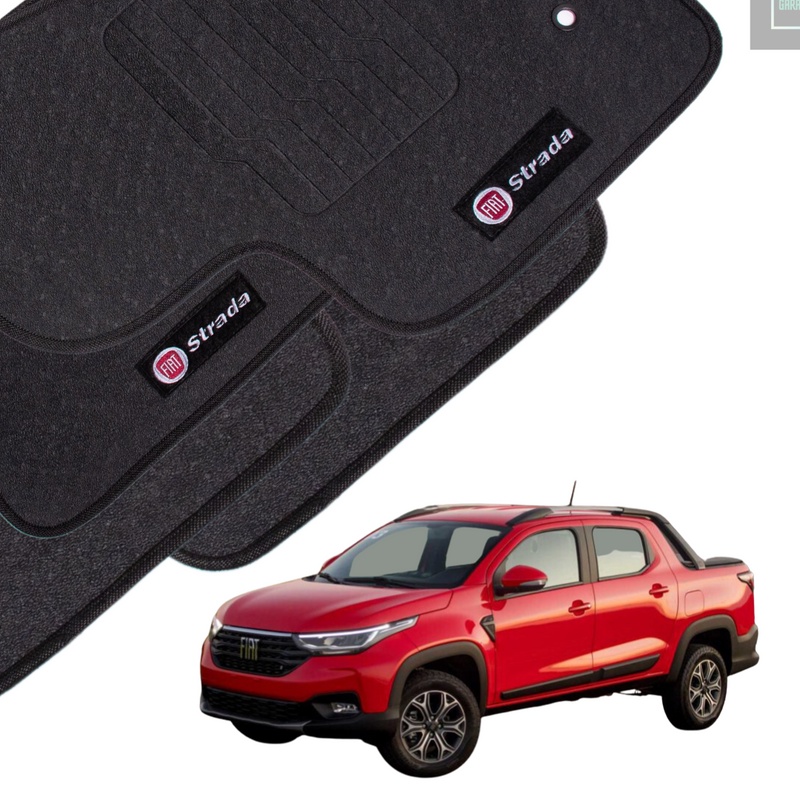 Tapete Automotivo Fiat Strada Impermeável Borracha Pvc 2022