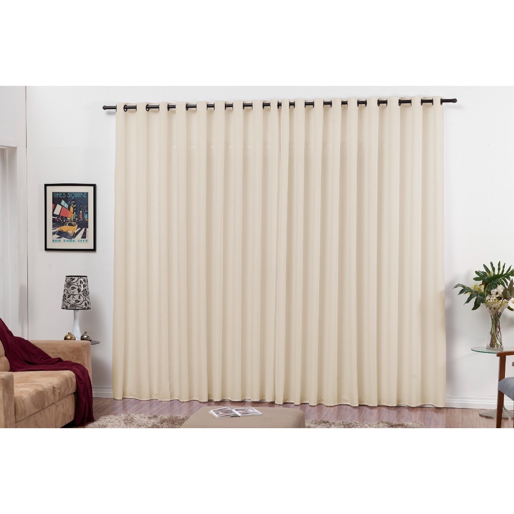 Cortina Para Sala / Quarto 300x250 m Tecido Roma para Varão Porta e Janela Decoração - Kaore Enxovais