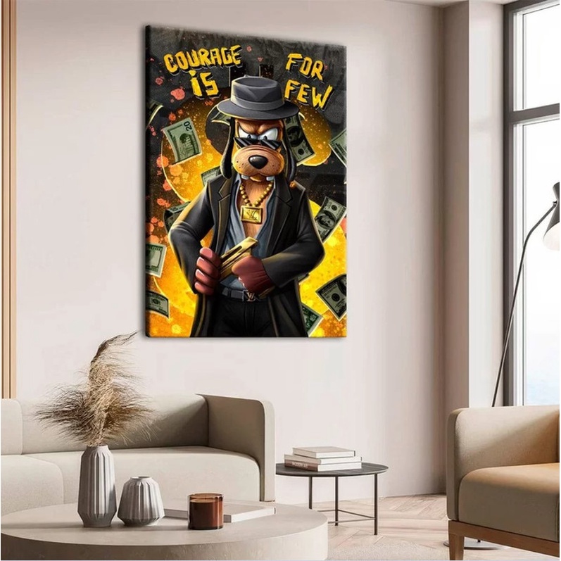 Quadro Decorativo 90x70cm O mundo é dos corajosos