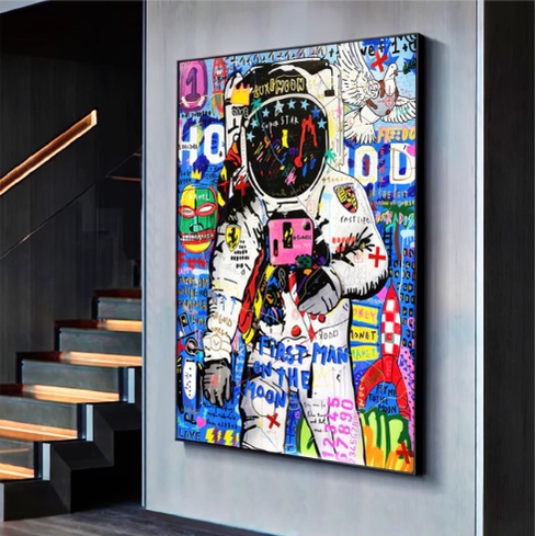 Quadro Fotografo Astronauta 110x80cm Sala Quarto Luxo