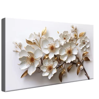Quadro Decorativo Floral luxo horizontal 110x80cm Sala Quarto