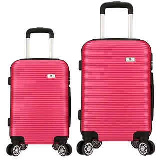 CONJUNTO MALA DE VIAGEM PP BORDO COM ZÍPER EXPANSÍVEL E MÉDIA EM ABS C/ RODINHAS 360º - EAGLE