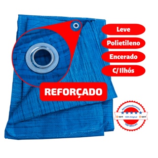 Lona 10x5 Plástica Proteção Cobertura Barraca Camping Piscina Azul Ajax
