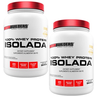 Kit 2x 100% Whey Isolada 900g - Auxilia no Desempenho e Aumento de Força Muscular no Treino de Academia - Bodybuilders