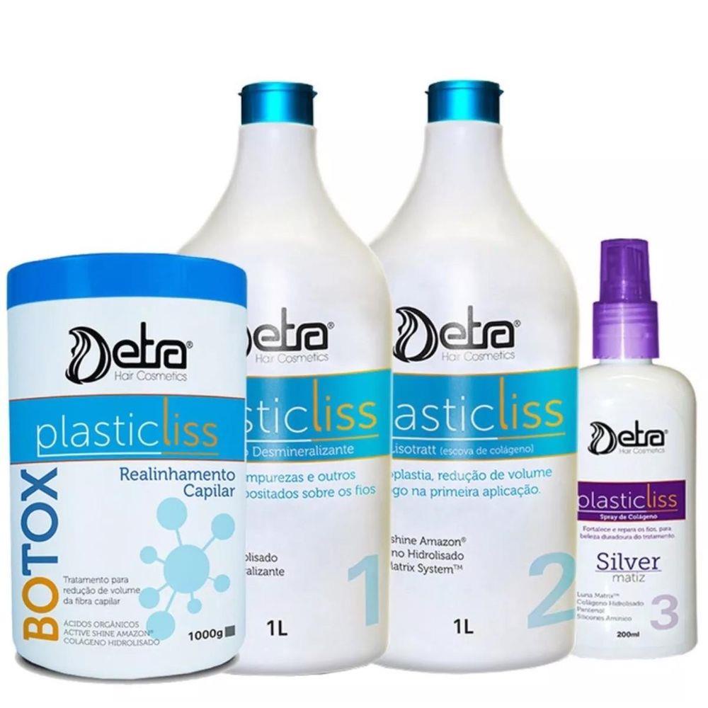 Detra Escova Progressiva Plastic Liss 1litro Sem Formol + Botox Detra ...