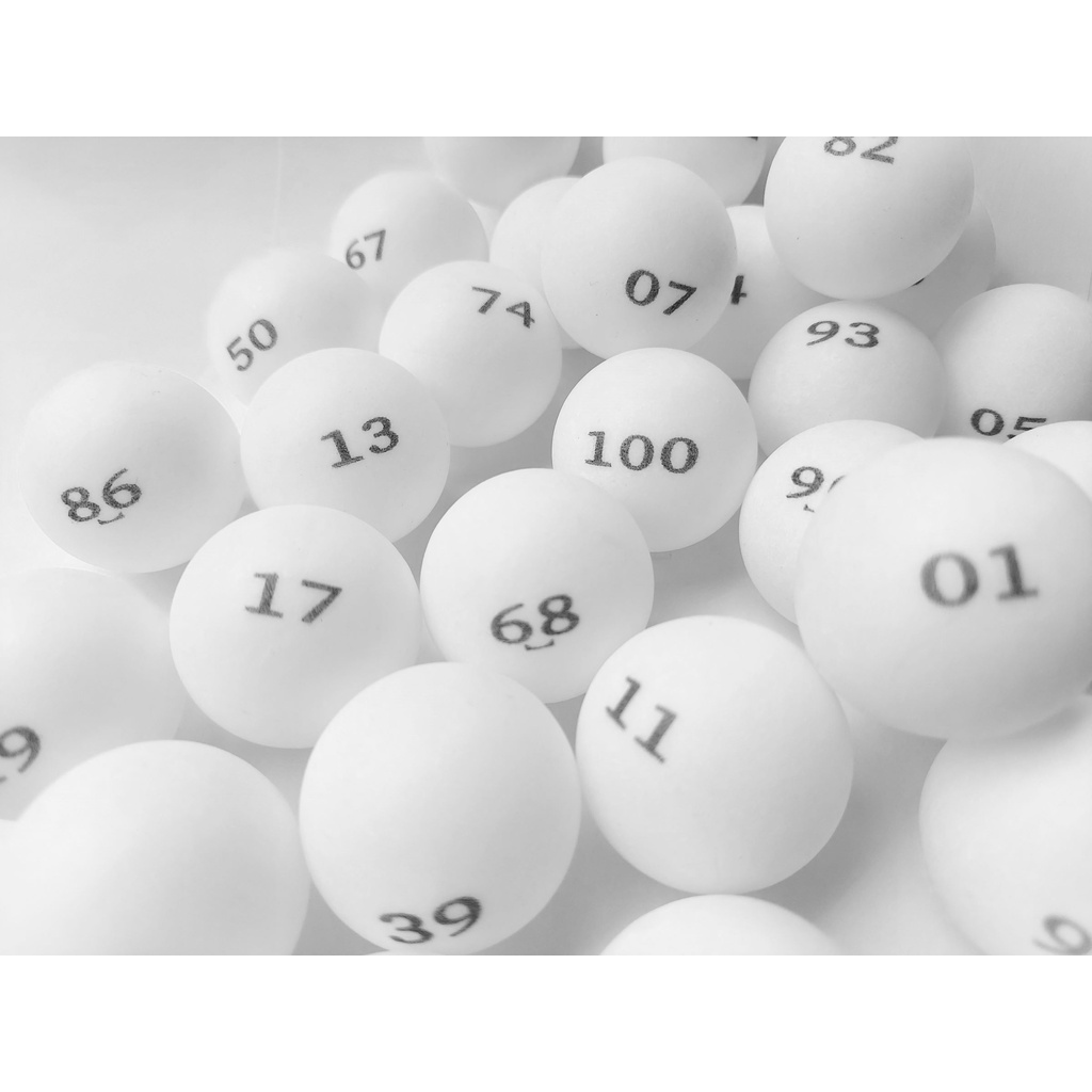 100 Peças Bolas De Pong Numeradas Jogos De Bingo Bolas De Loteria