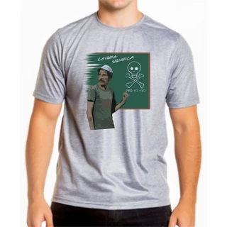 Camiseta Fun Seu Madruga Caveira Significa Prerigo Engraçada