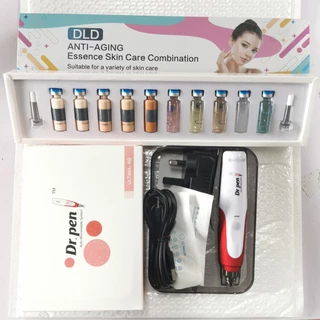 N2-C Caneta Derma Elétrica Micro Agulha Carimbo Dermapen + 10pcs DLD Cuidados Com A Pele Soro Essência Branqueadora Facial Anti-Rugas