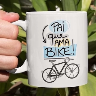 Caneca Personalizada Porcelana Dia Dos Pais - Pai que Ama bike (bicicleta)