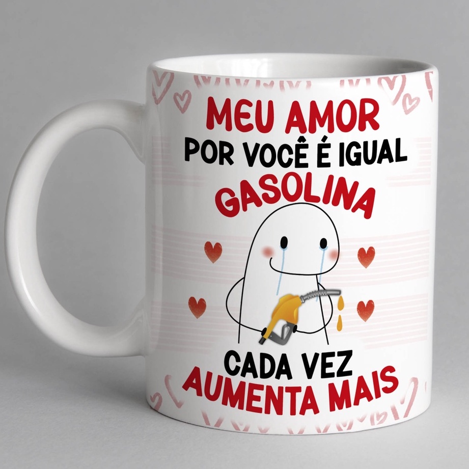 Caneca Meme Divertido Flork - Meu Amor Por Você É Do Tamanho