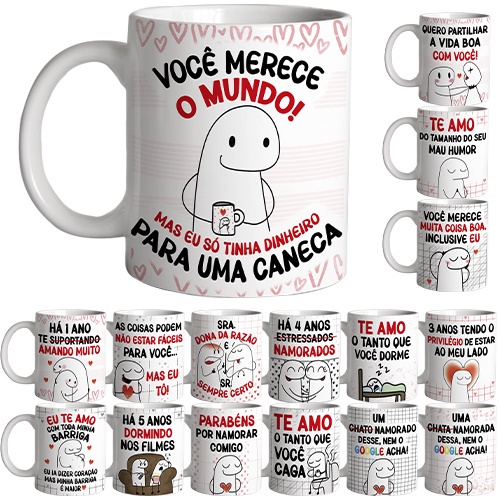 Caneca Presente Namorados Casal Amor Infinito Flork Meme