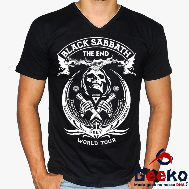 Camiseta Black Sabbath 100% Algodão - Diversas Cores - The
