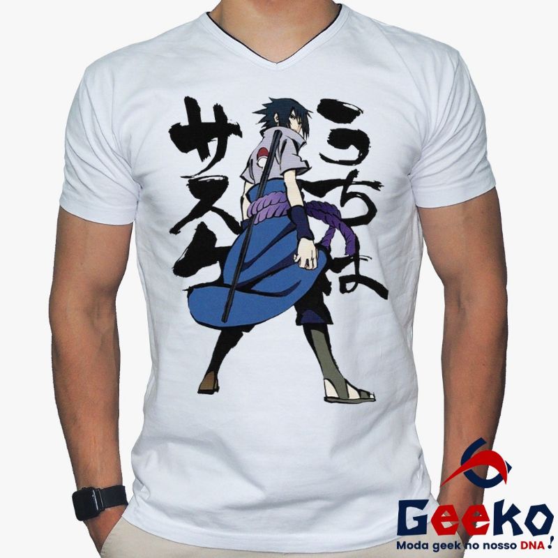 Camiseta Sasuke Uchiha Narut Mangá Desenho Anime Otaku 960