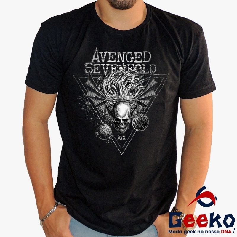 Camiseta Avenged Sevenfold 100% Algodão - A7X - Rock - Geeko