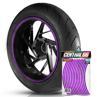 Adesivo Friso M1 Roxo Roda Aro 13 ao 22 Friso Resistente Para Moto e Carro