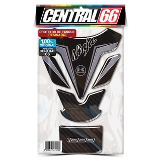 Tankpad Adesivo Resinado Moto Kawasaki Ninja 1000 Preto Prata Protetor de Tanque Alto Relevo Emborrachado Altomotivo