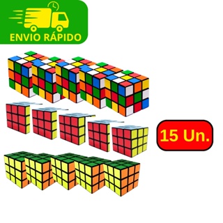 Kit 15 Cubo Mágico Profissional 3x3 Original Moyu Stickerles